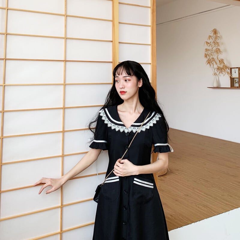 Cottondsign phong cách Nhật Bản trang phục dạo phố mùa hè Thời Trang Phụ Nữ  Kaki chân váy chữ A Phụ Nữ Đàn Hồi Giản Dị Chân váy dài cổ điển cho