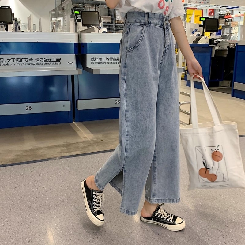 Quần culottes jean - Xu hướng ăn mặc làm 