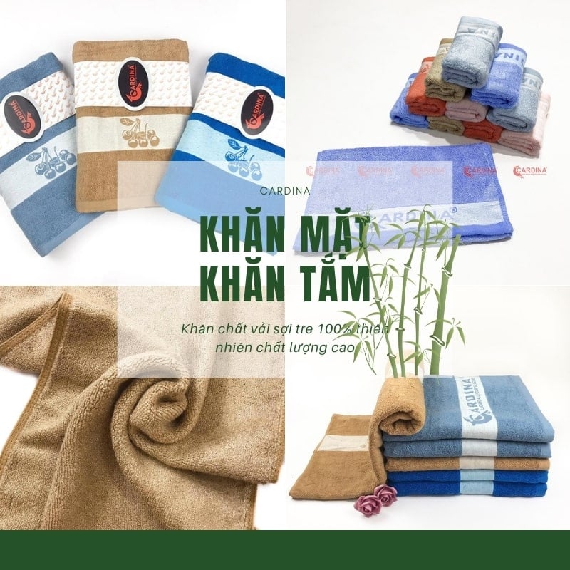 Khăn mặt - Khăn tắm - Sợi Tre Cao Cấp 100% thiên nhiên