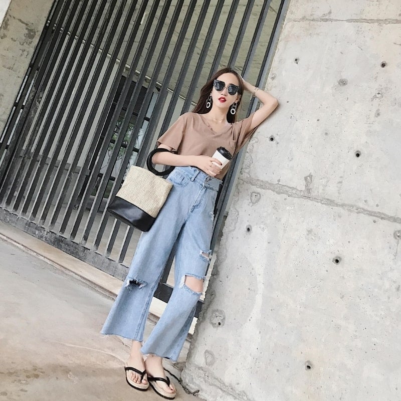 Bật mí bí quyết chọn và mix quần culottes cho người gầy