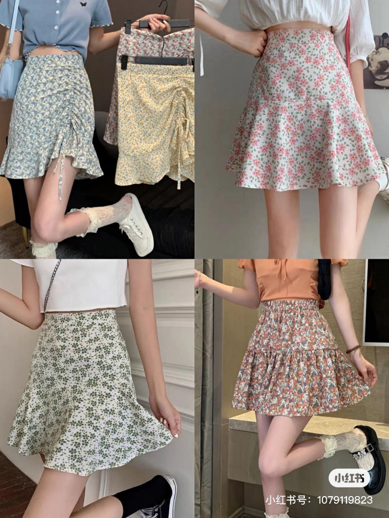 Chân váy hoa xòe mặc với áo gì? 7 kiểu áo thích hợp nhất