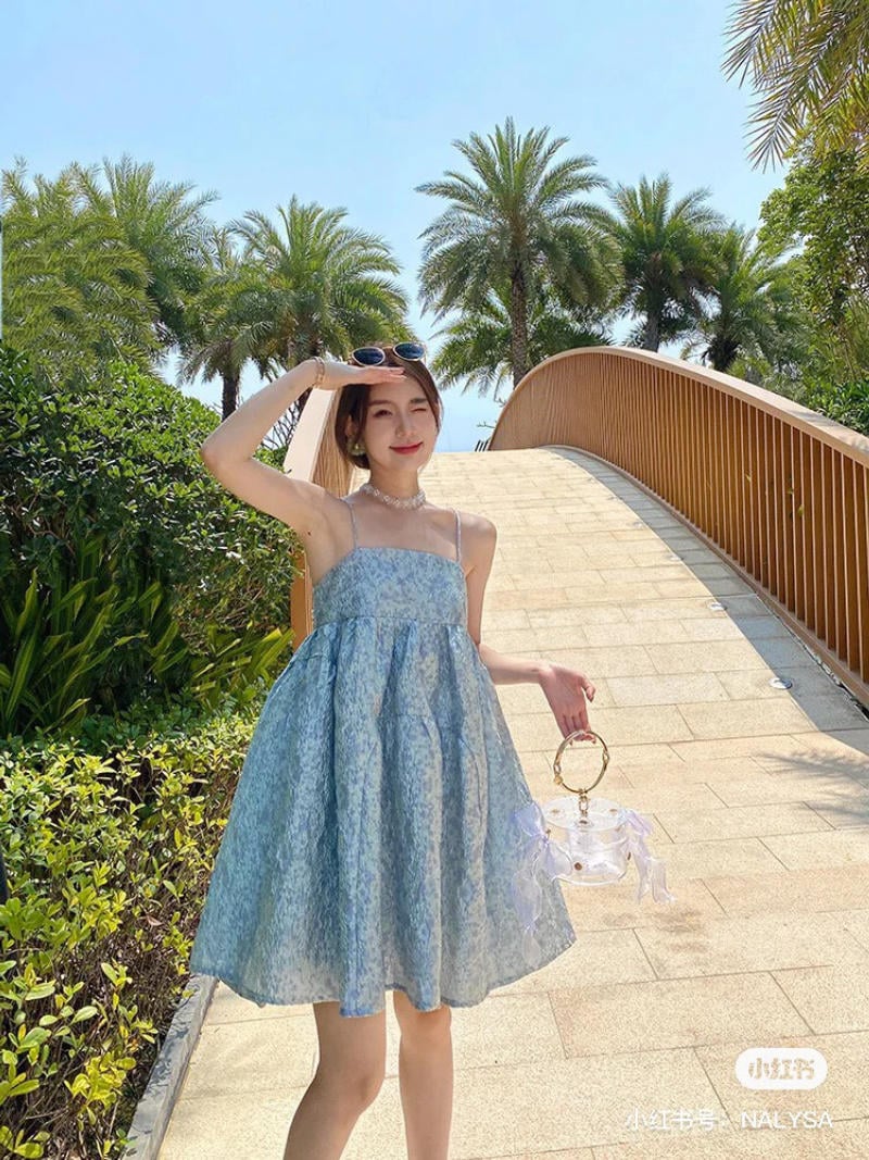Đầm babydoll 2 dây kiểu voan xù có lót váy tiểu thư dễ thương sành điệu đi  chơi đi dạo Kèm hình thật | Lazada.vn