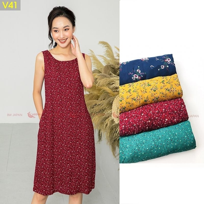 Váy lanh lụa mặc nhà sát nách siêu mềm mát | Shopee Việt Nam