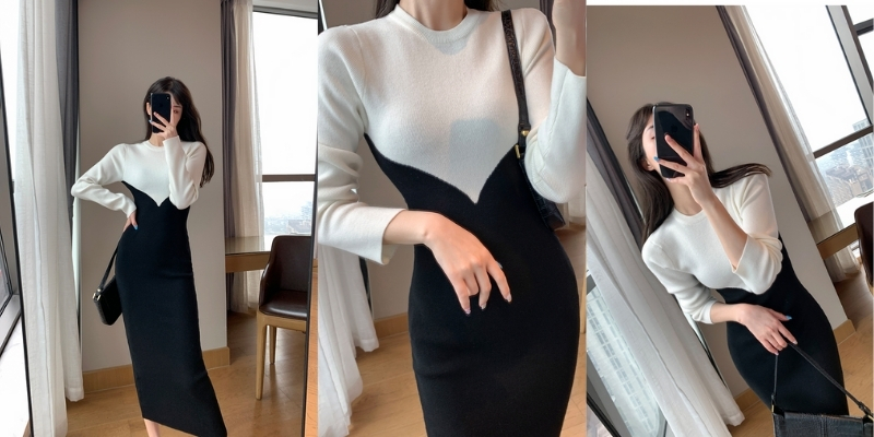 Váy Suông Dáng Dài SANJOLI Đầm Len Thun Nữ Đi Dự Tiệc Sang Trọng Đơn Giản  Thiết Kế Hàn Quốc Công Sở Đen Nâu VD013 - Đầm, váy nữ | ThờiTrangNữ.vn