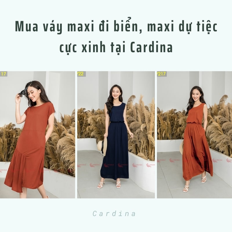 Váy maxi đẹp: Mua váy maxi đi biển, maxi dự tiệc cực xinh tại Cardina