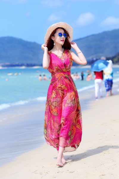 Váy maxi đi biển 2023 đẹp màu xanh nhã nhặn  Giá chỉ 420k