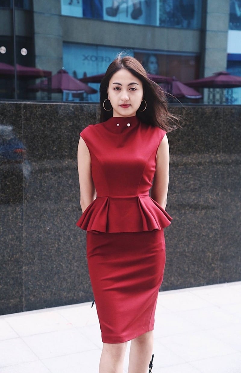 Đầm Dành Cho U40 Kiểu Peplum ☑️☑️Ưu Đãi Bất Ngờ–Ngọc Bích Fashion