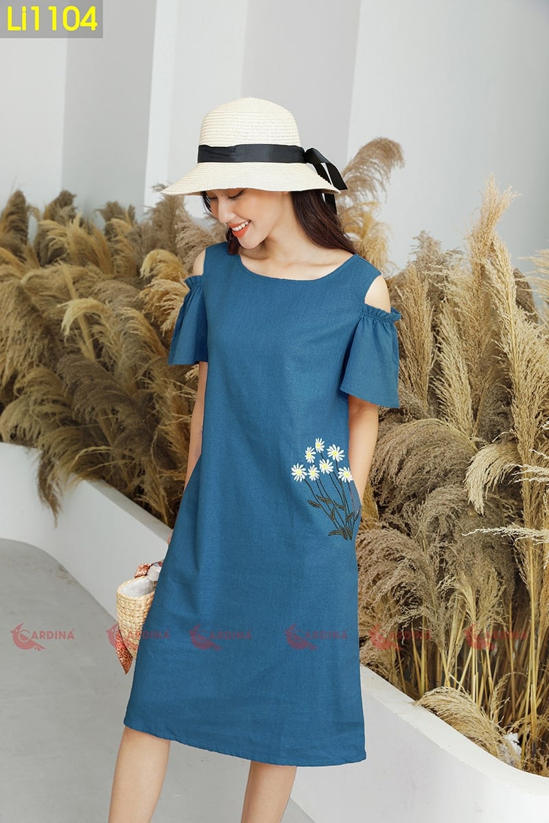 Đầm Suông Nữ Dáng Dài Xẻ Tà Form Rộng Thun Xịn In Cao Cấp mua Online giá  tốt  NhaBanHangcom
