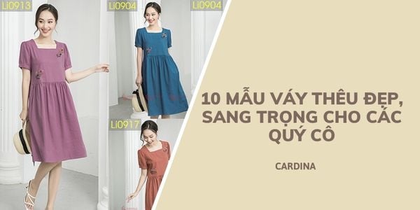 10 mẫu váy thêu đẹp sang trọng cho các quý cô văn phòng – Cardina