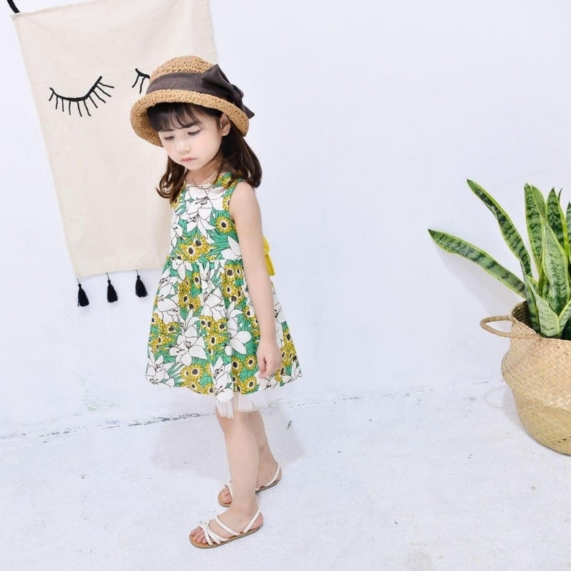 Mùa hè trẻ em mới của ca cao Hàn Quốc cô gái công chúa váy trẻ em không tay  vest trẻ em giả hai váy | Lumtics | Lumtics - Đặt hàng