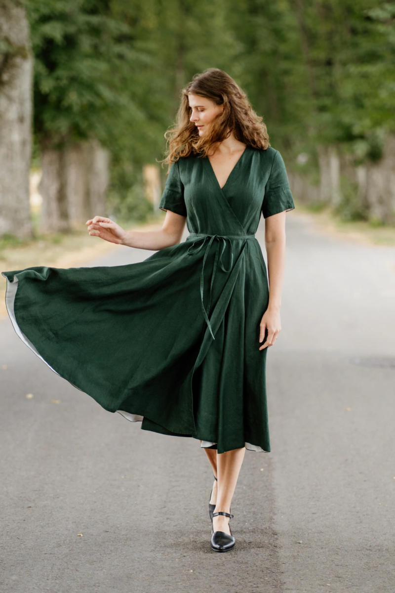 váy wrap dress