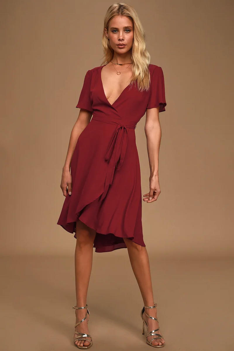 váy wrap dress