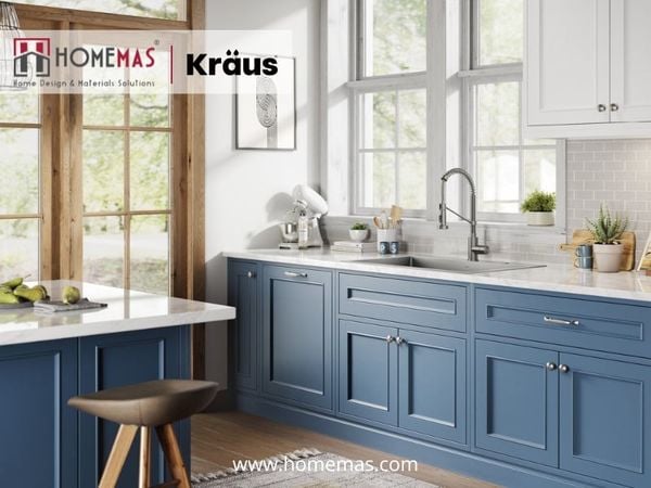 CHẬU RỬA CHÉN 1 HỘC LỚN KRAUS – NÂNG TẦM TRẢI NGHIỆM BẾP