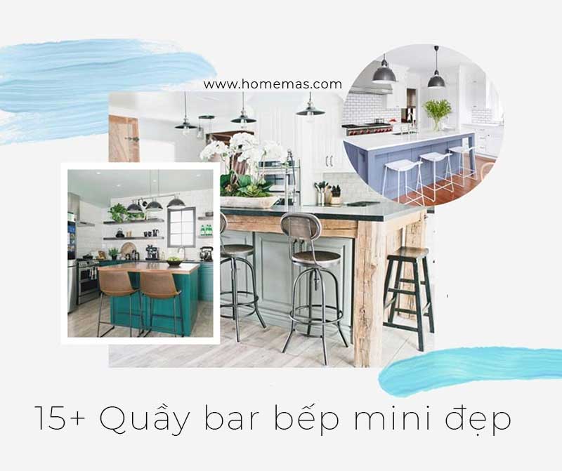 thiet ke quay bar bep mini chat doc la