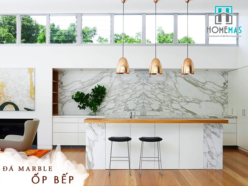 TOP 9+ mẫu đá marble ốp bếp đẹp