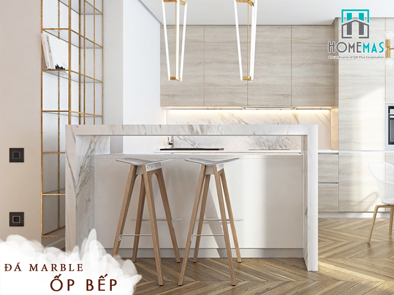 TOP 9+ mẫu đá marble ốp bếp đẹp