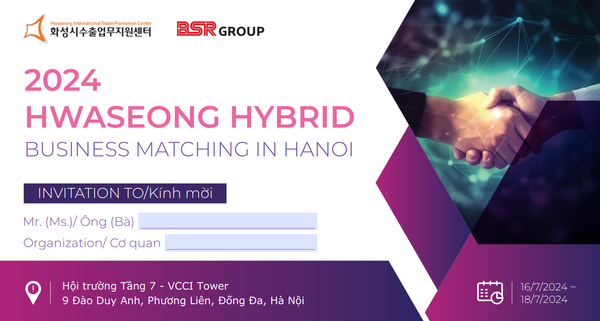 KẾT NỐI GIAO THƯƠNG VIỆT - HÀN 2024: HỘI NGHỊ XÚC TIẾN THƯƠNG MẠI HWASEONG NGÀNH HÀNG TIÊU DÙNG