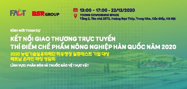 [DỰ ÁN FACT] KẾT NỐI GIAO THƯƠNG THÍ ĐIỂM CHẾ PHẨM NÔNG NGHIỆP HÀN QUỐC 2020