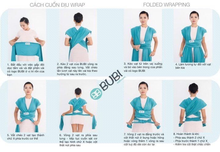 Góc tư vấn: Cách quấn địu vải cho trẻ sơ sinh an toàn