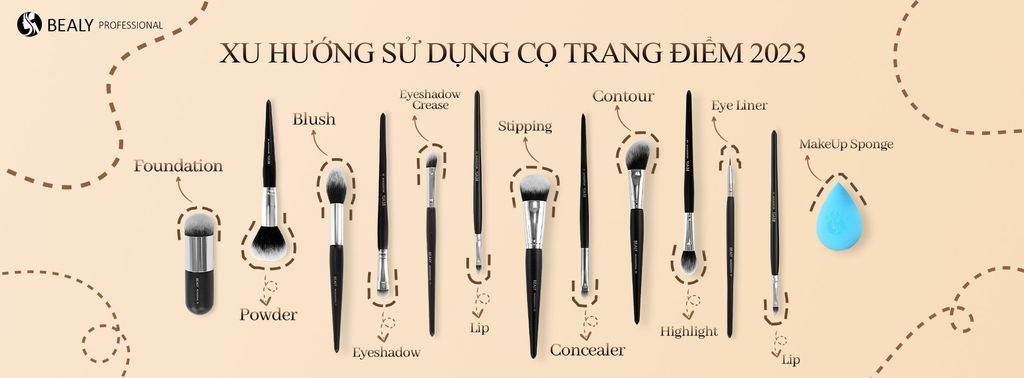 XU HƯỚNG SỬ DỤNG CÁC LOẠI CỌ TRANG ĐIỂM 2023 - PHẦN 2