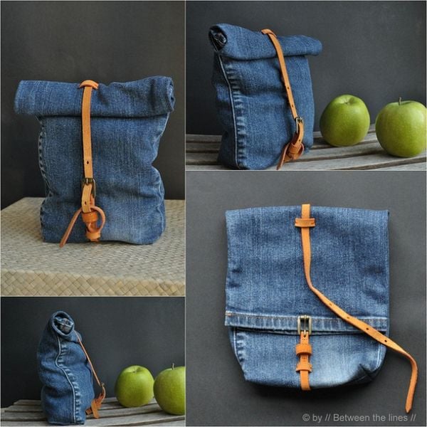 mẫu túi được làm từ quần jean cũ