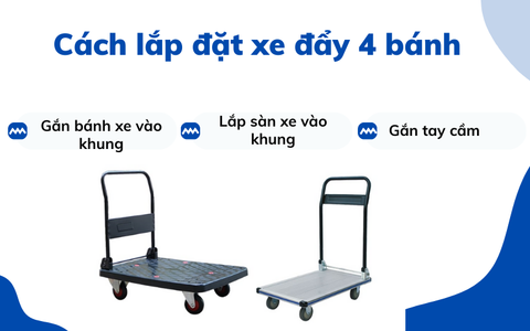 Cách lắp xe đẩy 4 bánh tại nhà