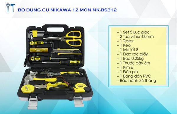Bộ dụng cụ 12 món Nikawa nk bs312