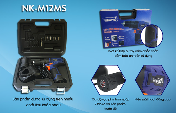 Máy khoan pin cầm tay nk m12sm