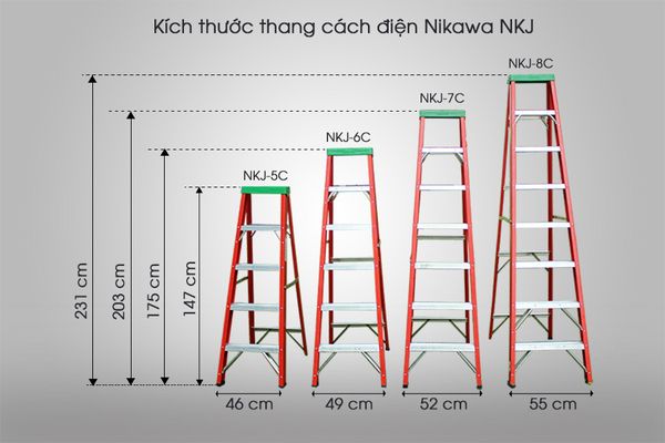 Thang nhôm cách điện nkj 8c