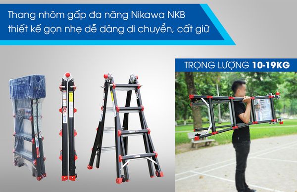 Thang nhôm gấp đa năng nkb 43