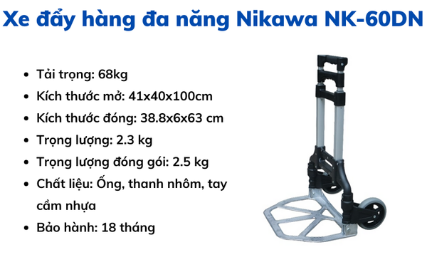 Xe đẩy hàng đa năng Nikawa NK-60DN