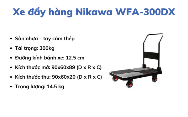 Xe đẩy hàng Nikawa WFA-300DX