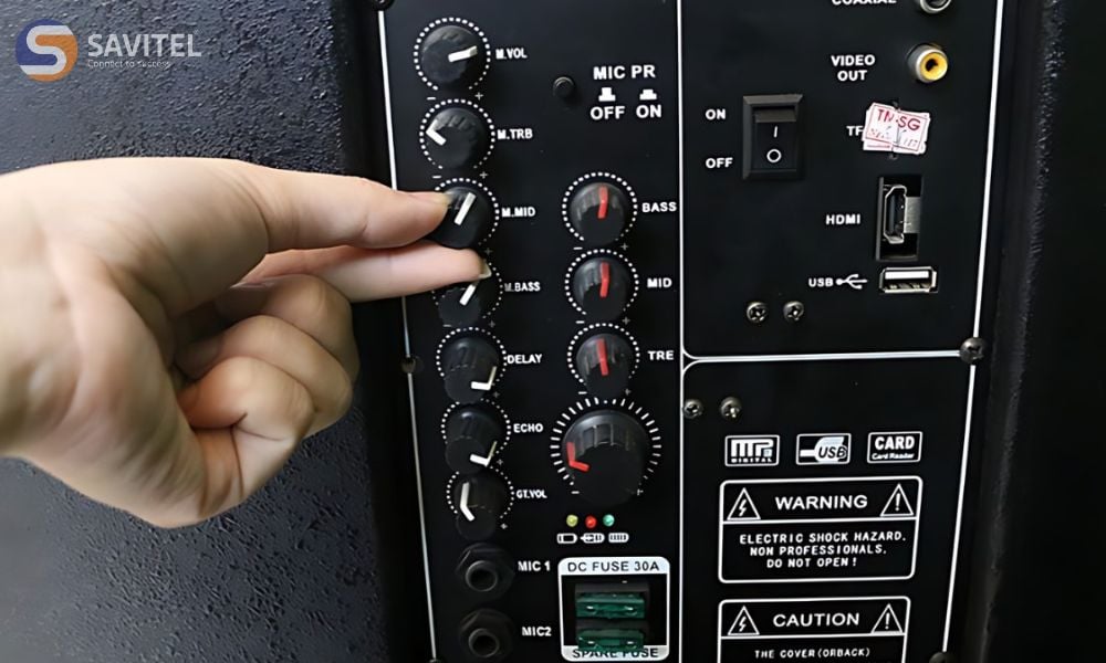 Hãy điều chỉnh mức Gain vừa phải, phù hợp không gian sử dụng