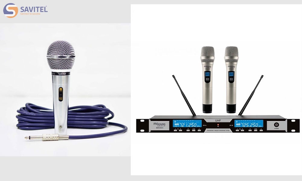 Phân loại Microphone dựa theo có dây và không dây