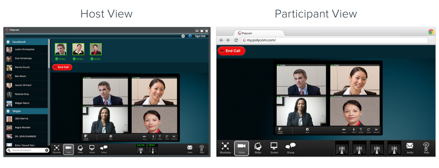 Giao Diện Cộng Tác (Collaboration Views) phần mềm Polycom RealPresence