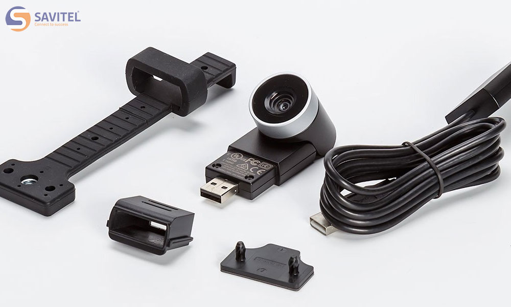 Webcam của Poly rất nhỏ gọn, thích hợp cho họp trực tuyến