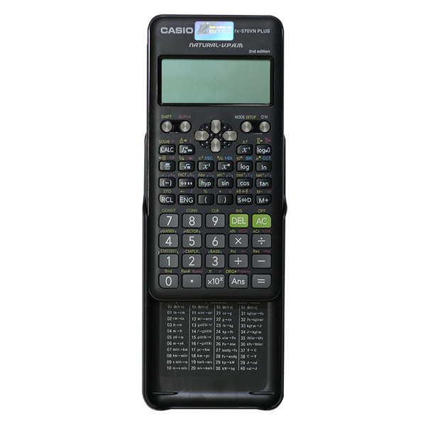 Casio FX 570VN PLUS - Casio FX 570VN PLUS là một sản phẩm được thiết kế để giải quyết tất cả các bài toán toán học của bạn. Với khả năng tính toán, phân tích và vẽ đồ thị, bạn sẽ không thể tìm thấy một thiết bị toán học đa năng và thông minh như Casio FX 570VN PLUS. Nếu bạn muốn giải quyết các bài toán toán học một cách nhanh chóng và chính xác, hãy sử dụng Casio FX 570VN PLUS.