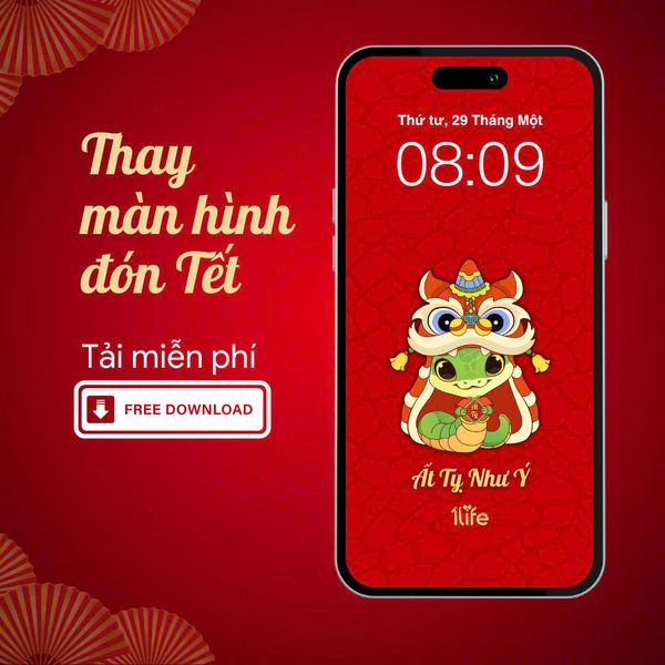 08 HÌNH NỀN ĐÓN TẾT ẤT TỴ 2025 CHO ĐIỆN THOẠI - 8 WALLPAPERS TO CELEBRATE NEW YEAR