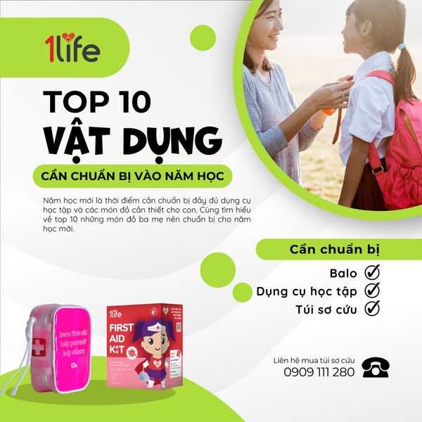 TOP 10 VẬT DỤNG BA MẸ CẦN CHUẨN BỊ CHO NĂM HỌC MỚI CỦA CON