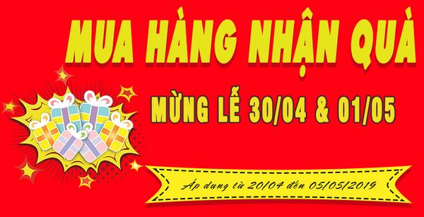 Khuyến mãi 30/04 & 01/05: Mua hàng nhận ngay quà tặng