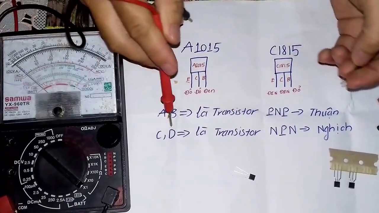 Cách kiểm tra transitor bằng đồng hồ vạn năng kim