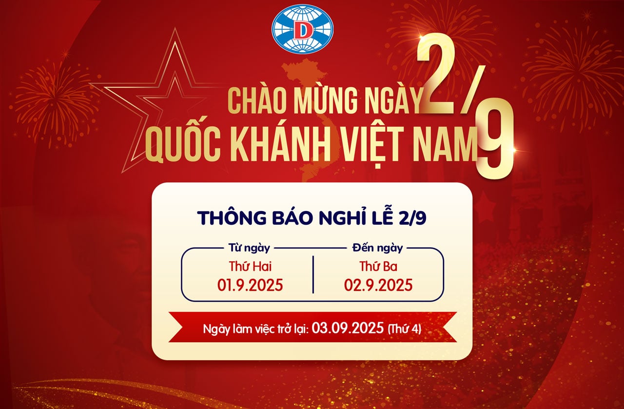 Thông báo nghỉ lễ Quốc Khánh 02/09/2025