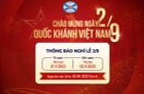 Thông báo nghỉ lễ Quốc Khánh 02/09/2025