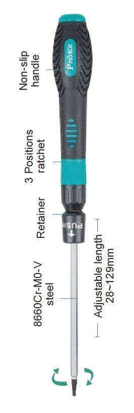 Bộ tô vít chính xác 24 trong 1 Pro'sKit SD-9824