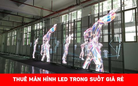 Cho thuê màn hình LED trong suốt giá rẻ, chất lượng