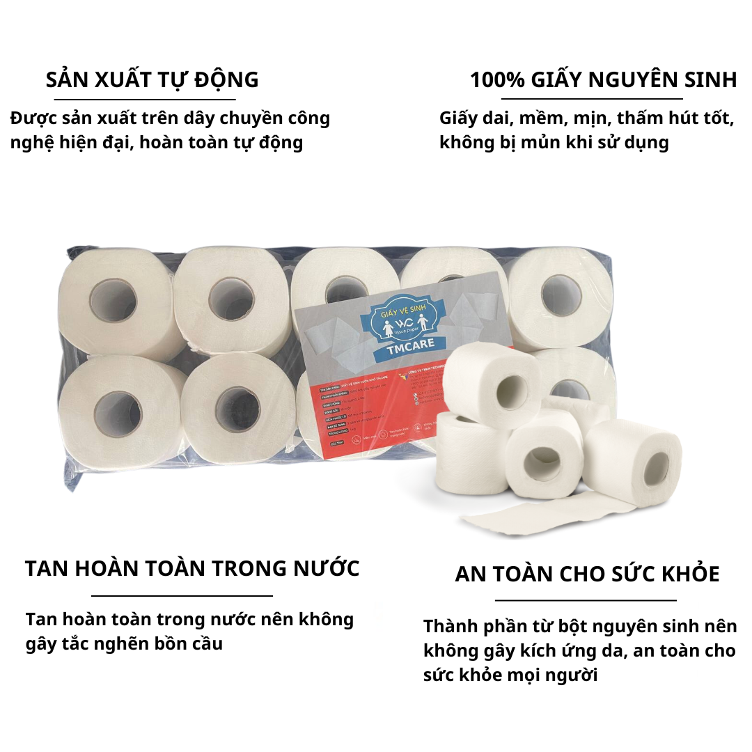 Cuộn giấy vệ sinh 3 lớp TMCARE nhỏ gọn, tiện dụng và chất lượng: Trải nghiệm thực tế