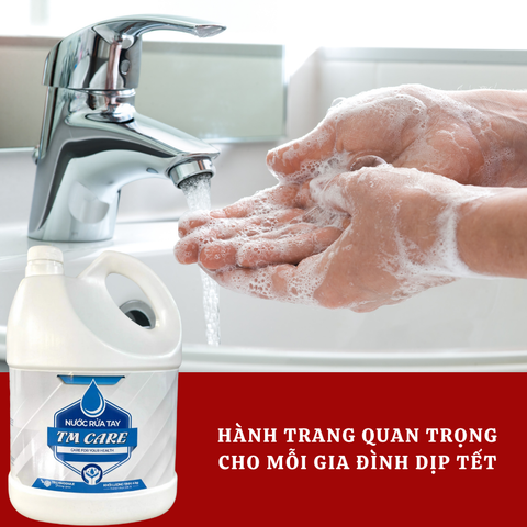 Bảo vệ sức khỏe gia đình trong mùa Tết với nước rửa tay TMCARE
