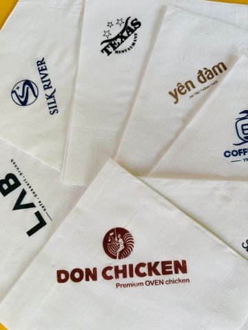 Khăn giấy ăn in logo - Sản phẩm không thể thiếu cho nhà hàng, quán cà phê