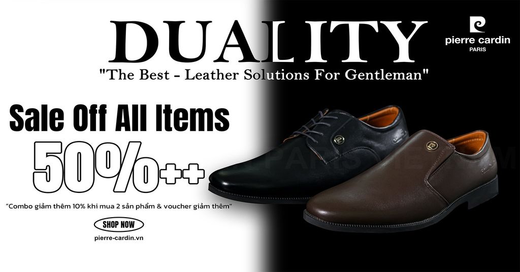 PIERRE CARDIN SHOES | DUALITY COMBO: CẶP ĐÔI GIÀY TÂY HOÀN HẢO (GIẢM THÊM 10% KHI MUA 2 SẢN PHẨM)