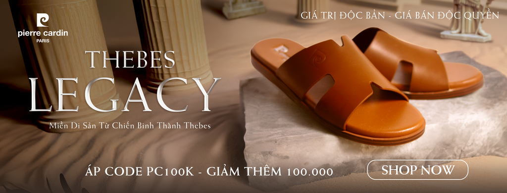 BỘ SƯU TẬP: DÉP DA/ SANDALS NAM CAO CẤP THƯƠNG HIỆU PIERRE CARDIN